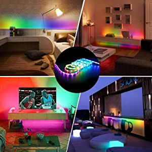 DC5V Flexible RGB LED Strip Light Remote Control Wifi Smart Multi Color RGB LED